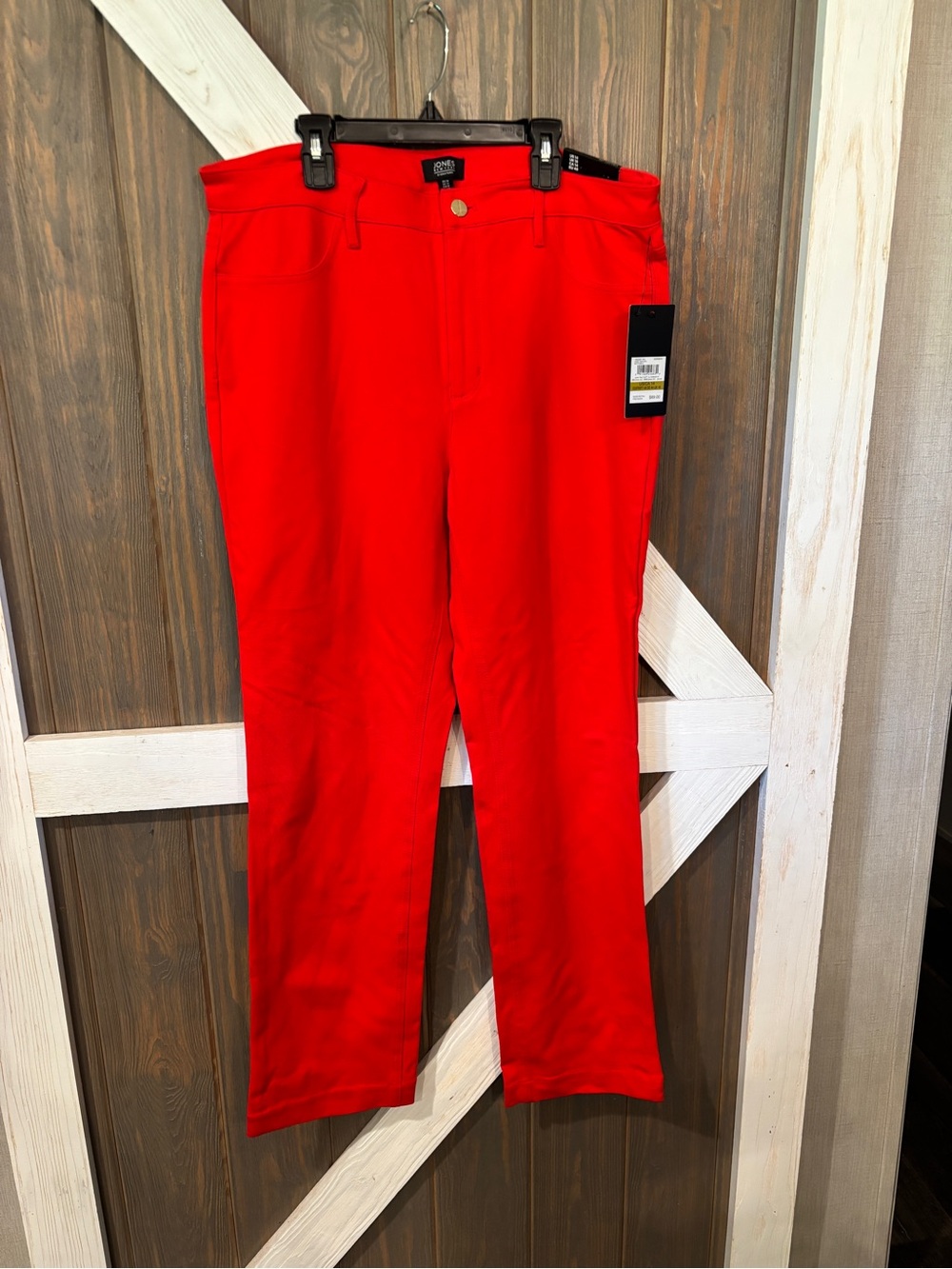 Jones New York Fiery Red Pants Woman’s Sz 14